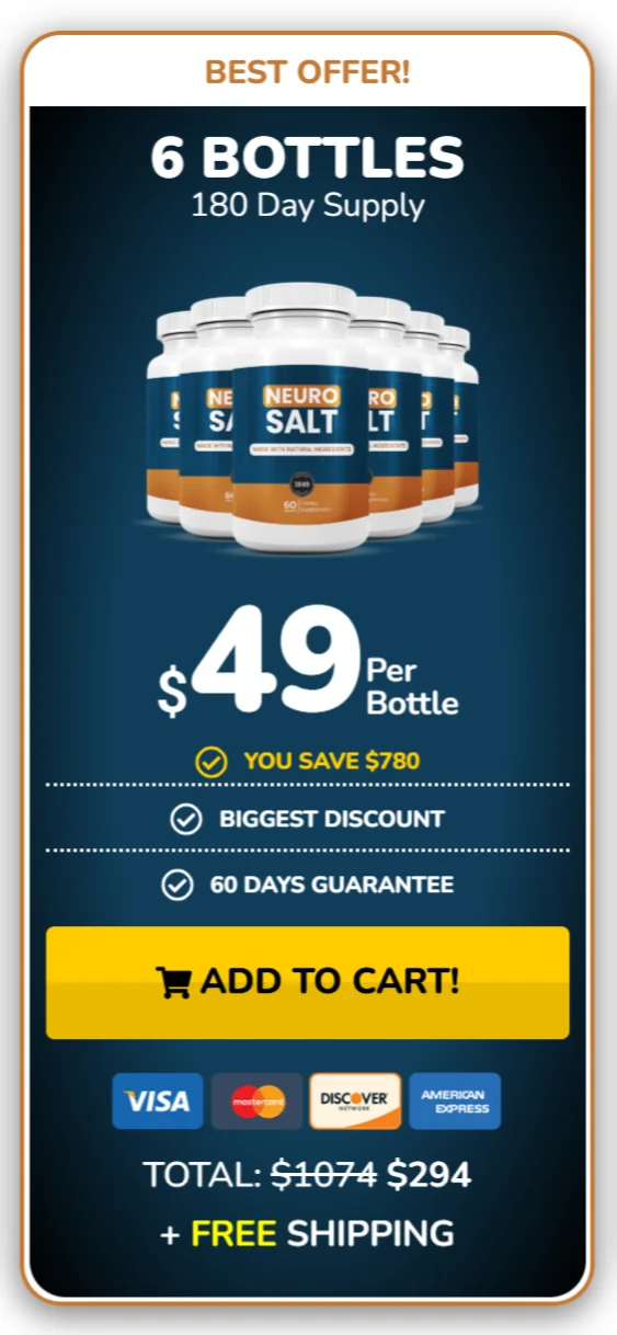 NeuroSalt 6 bottles pricing